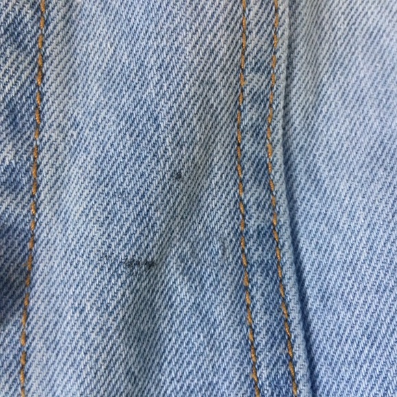 Forever 21 Small Jean Jacket Denim Embroidered Distressed - Picture 11 of 11